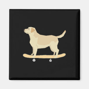 Lustiges Skateboarding-Labrador-Hund T-Shirt Gesch Magnet