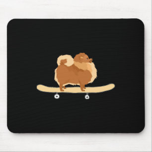 Lustiges Skateboarding Pomeranian Pom Welpe Gesche Mousepad