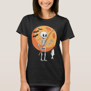 Lustiges Skelett Angel Liebhaber Mond Grusel Hallo T-Shirt