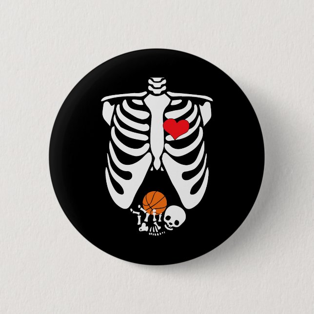 Lustiges Skelett  Button (Vorderseite)