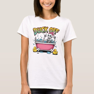 Lustiges Skelett-Design "Duck Off" - 61161 T-Shirt
