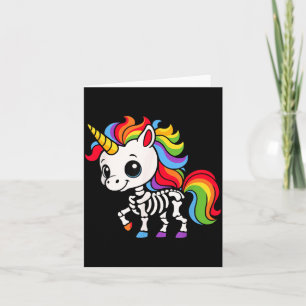 Lustiges Skelett-Einhorn-Liebhaber-Halloween-Kostü Karte