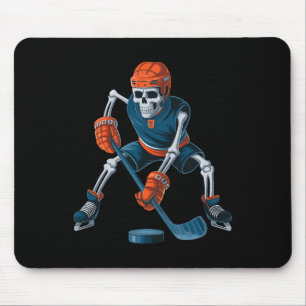 Lustiges Skelett-Eishockey-Halloween _1  Mousepad