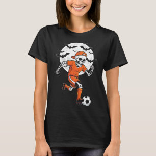 Lustiges Skelett Fußball Halloween Kostüm Jungen K T-Shirt