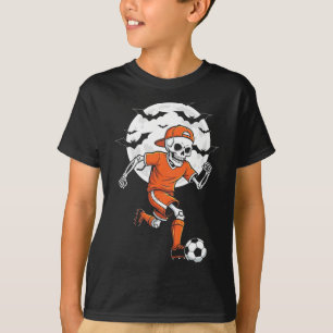Lustiges Skelett Fußball Halloween Kostüm Jungen K T-Shirt
