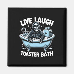 Lustiges Skelett Halloween Live Lachen Toaster Th Magnet