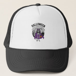 Lustiges Skelett Halloween-Umhang-Zitat Vintage-De Truckerkappe