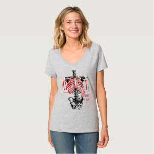 Lustiges Skelett-Herz Ich liebe dich T-Shirt