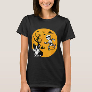 Lustiges Skelett-Knochen-Hunde-Liebhaber-Shirt Hal T-Shirt