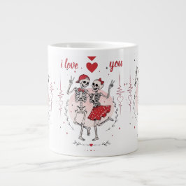 Lustiges Skelett-Paar in Liebe Jumbo-Tasse