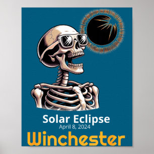 Lustiges Skelett Sonnenfinsternis Winchester India Poster