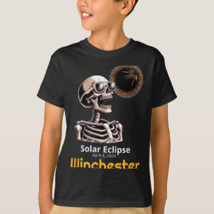 Lustiges Skelett Sonnenfinsternis Winchester India T-Shirt