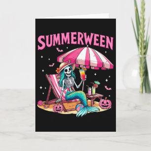 Lustiges Skelett Summerween Meerjungfrau Strand Ha Karte