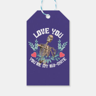 Lustiges Skelett Valentinstag Rib Mate Goth Humor Geschenkanhänger