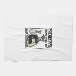 Lustiges Skelett-Vater sagt Ja Vintage-Shirt-Desig Geschirrtuch