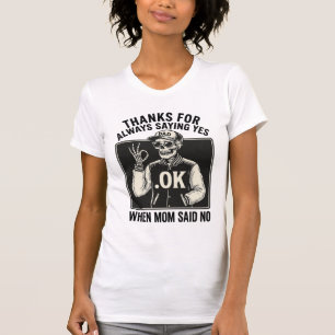 Lustiges Skelett-Vater sagt Ja Vintage T-Shirt Des