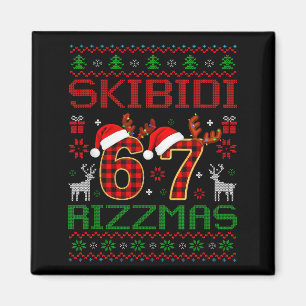 Lustiges Skibidi-Rizzmas-Meme-Hässliche-Weihnachts Magnet