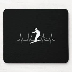 Lustiges Skidesign für Männer Frauen Abfahrt Ski L Mousepad