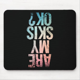 Lustiges Skidesign für Männer Frauen Kinder Jungen Mousepad