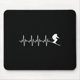 Lustiges Skidesign für Skifahrer Männer Frauen Kin Mousepad