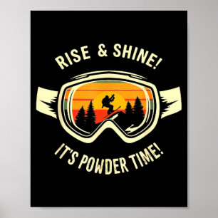 Lustiges Skifahren - aufstehen & strahlen! Pulvers Poster
