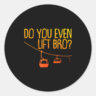 Lustiges Skifahren Snowboard-Design für Männer Fra Runder Aufkleber