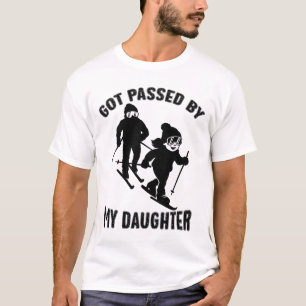 Lustiges Skifahren von meiner Tochter getreten Lus T-Shirt