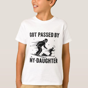 Lustiges Skifahren wurde von meiner Tochter getret T-Shirt