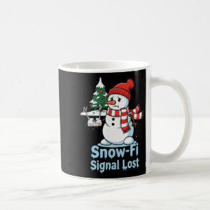 Lustiges Snow-fi-Signal verlorener Schneemann Weih Kaffeetasse