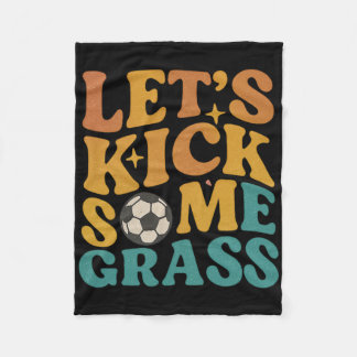 Lustiges Soccer Retro Vintage Lass uns ein paar To Fleecedecke