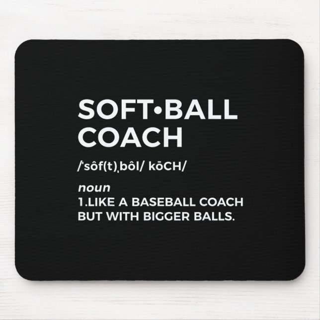 Lustiges Softball-Trainer-Geschenk - Softball-Trai Mousepad (Vorne)