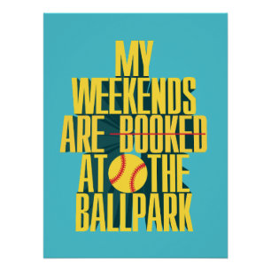 Lustiges Softball-Wochenende im Ballpark Sports Poster