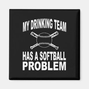 Lustiges Softll-Shirt Mein Trinkteam hat ein Softl Magnet