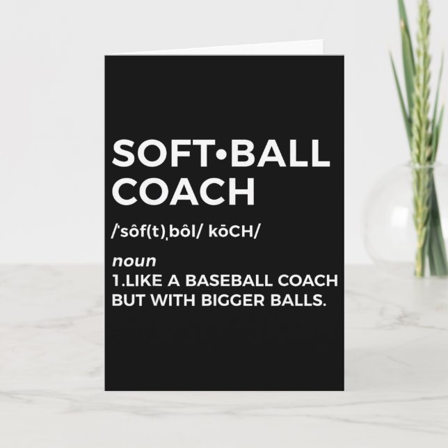 Lustiges Softll-Trainer-Geschenk - Softll-Trainer  Karte (Vorderseite)