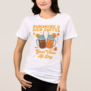 Lustiges Sommer-Coffee-Trinker-Grafik-T-Shirt Tri-Blend Shirt