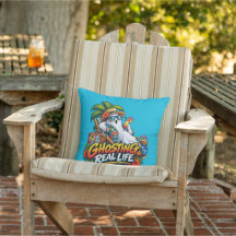 Lustiges Sommer-Outdoor-Kissen mit Geist-Motiv