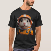Lustiges Space Hamster Astronaut T-Shirt – Süße Sa