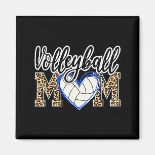 Lustiges Spiel Frauen Volleyball Leopard Ball Mutt Magnet