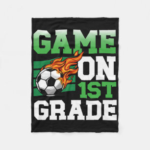 Lustiges Spiel zur 1. Klasse Fußball Sport zurück Fleecedecke