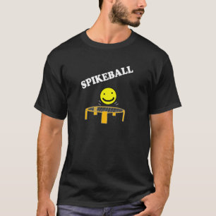 Lustiges Spikeball Netz mit Lächeln-Gesichts-Kunst T-Shirt