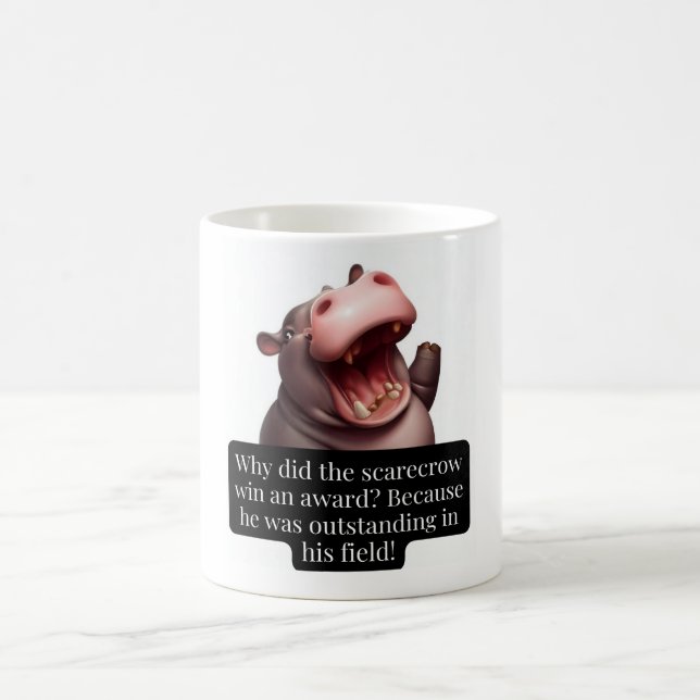 lustiges Sprichwort Hippo Kaffeetasse (Mittel)