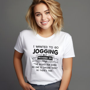 Lustiges Sprichwörter 28:1 Jogging-Shirt – Christl T-Shirt