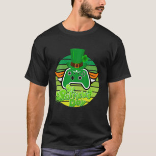 Lustiges St. Patrick's Day Videospiel Irische Flag T-Shirt