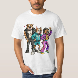 Lustiges Staffy-Hund-Shirt Cute Trio-T-Shirt T-Shirt