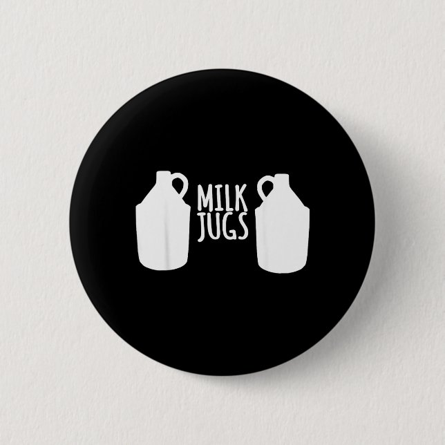 Lustiges Still-Shirt - Milchbehälter unterstützen Button (Vorderseite)