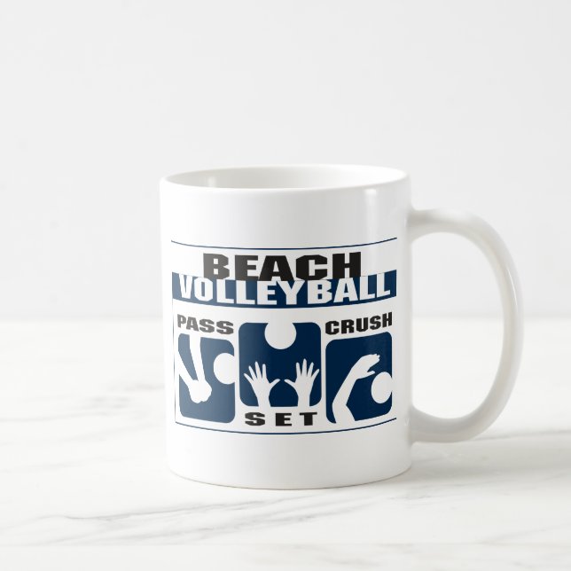 Lustiges Strand-Volleyball-Geschenk Kaffeetasse (Rechts)