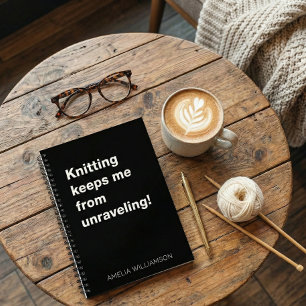 Lustiges Strickzitat Garn Humor Strickerin Benutze Notizbuch