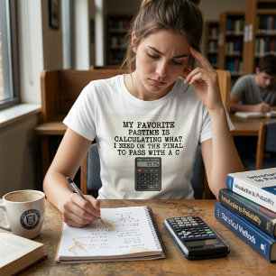 Lustiges Studenten-Abschlussprüfungs-Taschenrechne T-Shirt