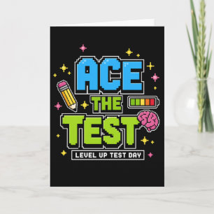 Lustiges Studententest-Hemd Test meistern Level Up Karte