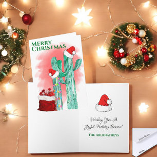 Lustiges Südwest-Frohe-Weihnachten-Saguaro-Kaktus Feiertagskarte
